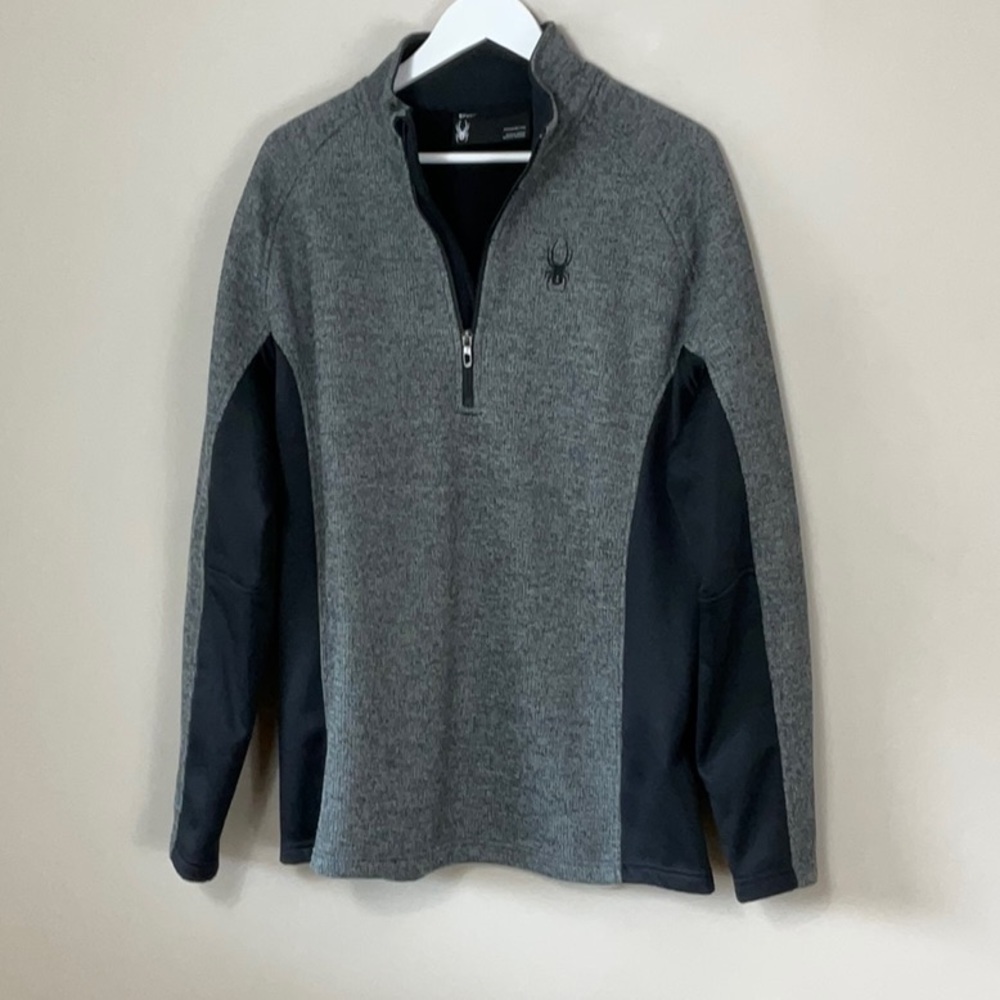 Spyder three quarter pull over grey/black